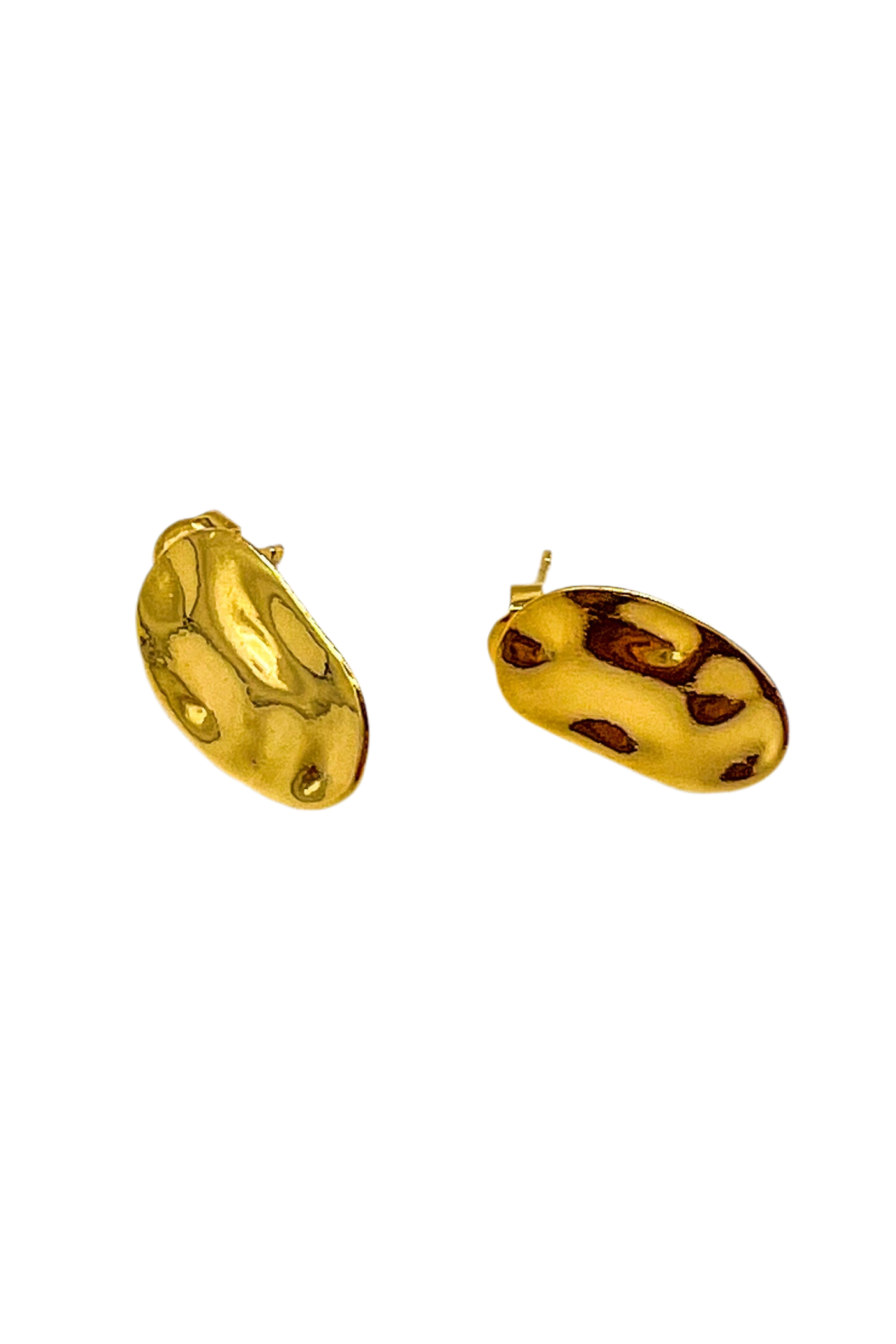 Hammered Round Flat Earrings