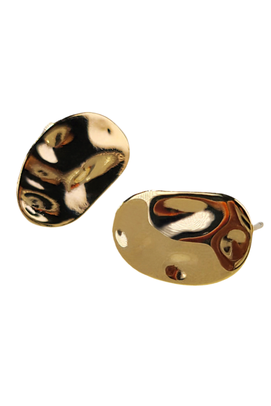 Hammered Round Flat Earrings