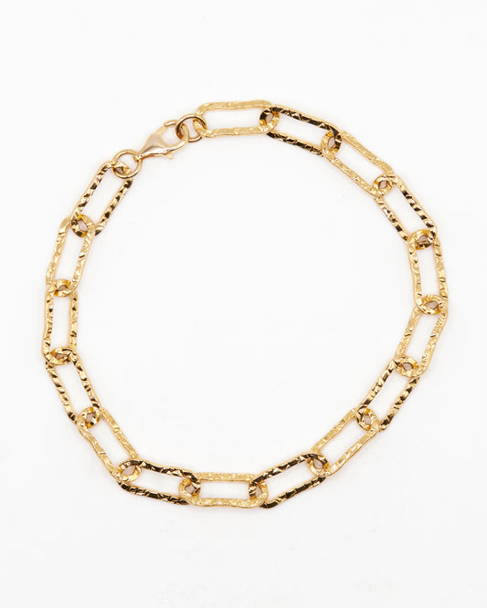 Sena Bracelet | Hammered Link