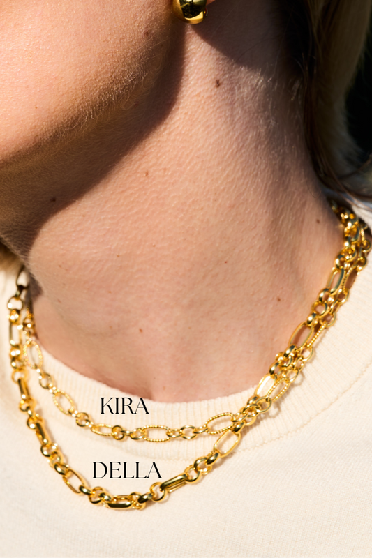 Kira Necklace | Sculpted Oval Link Chain