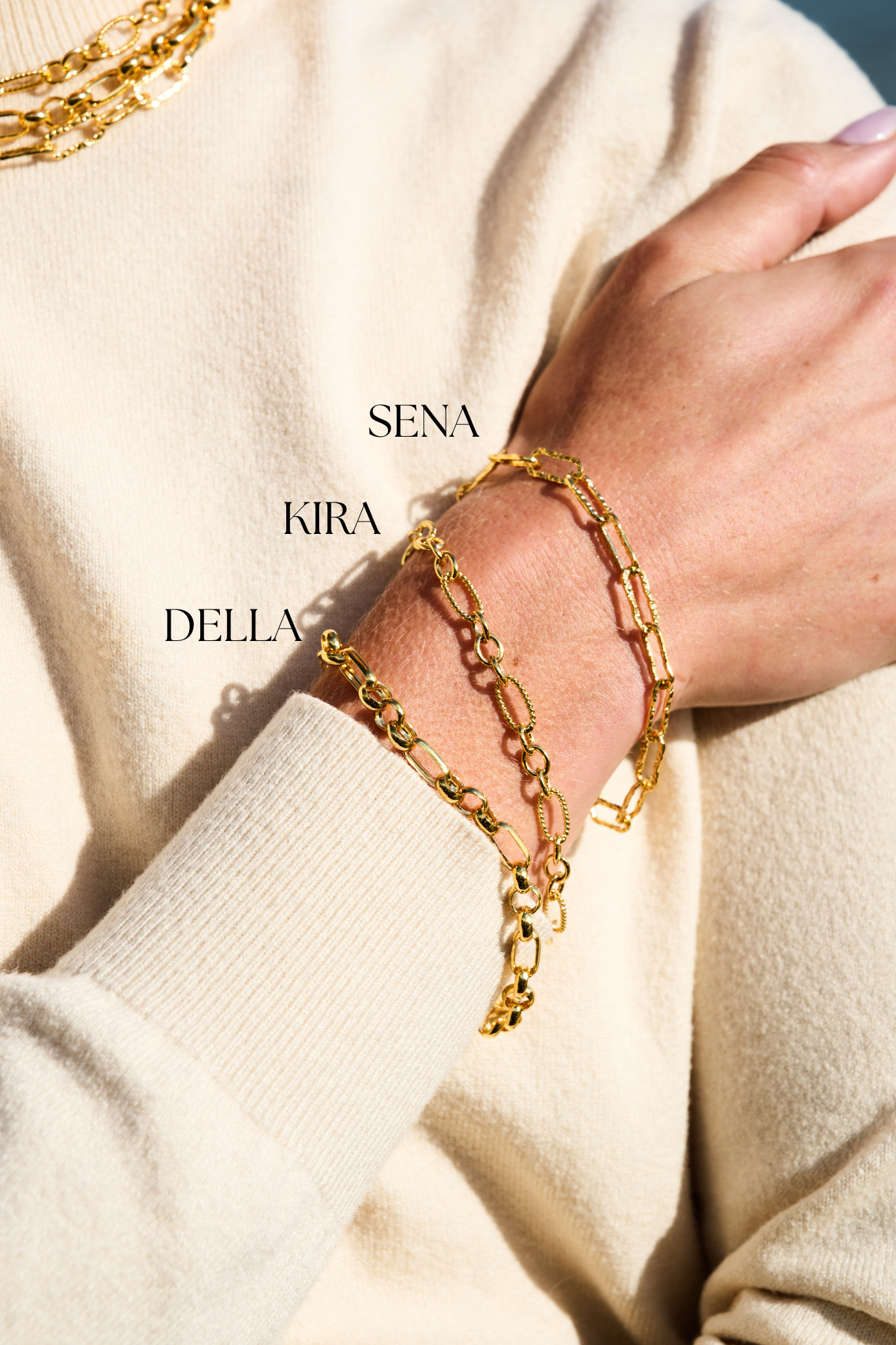 Kira Bracelet | Sculpted Oval Link Chain