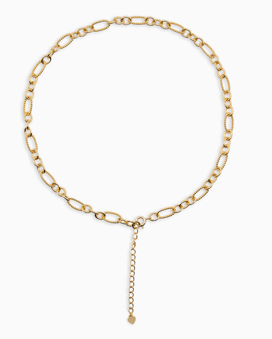 Kira Necklace | Sculpted Oval Link Chain