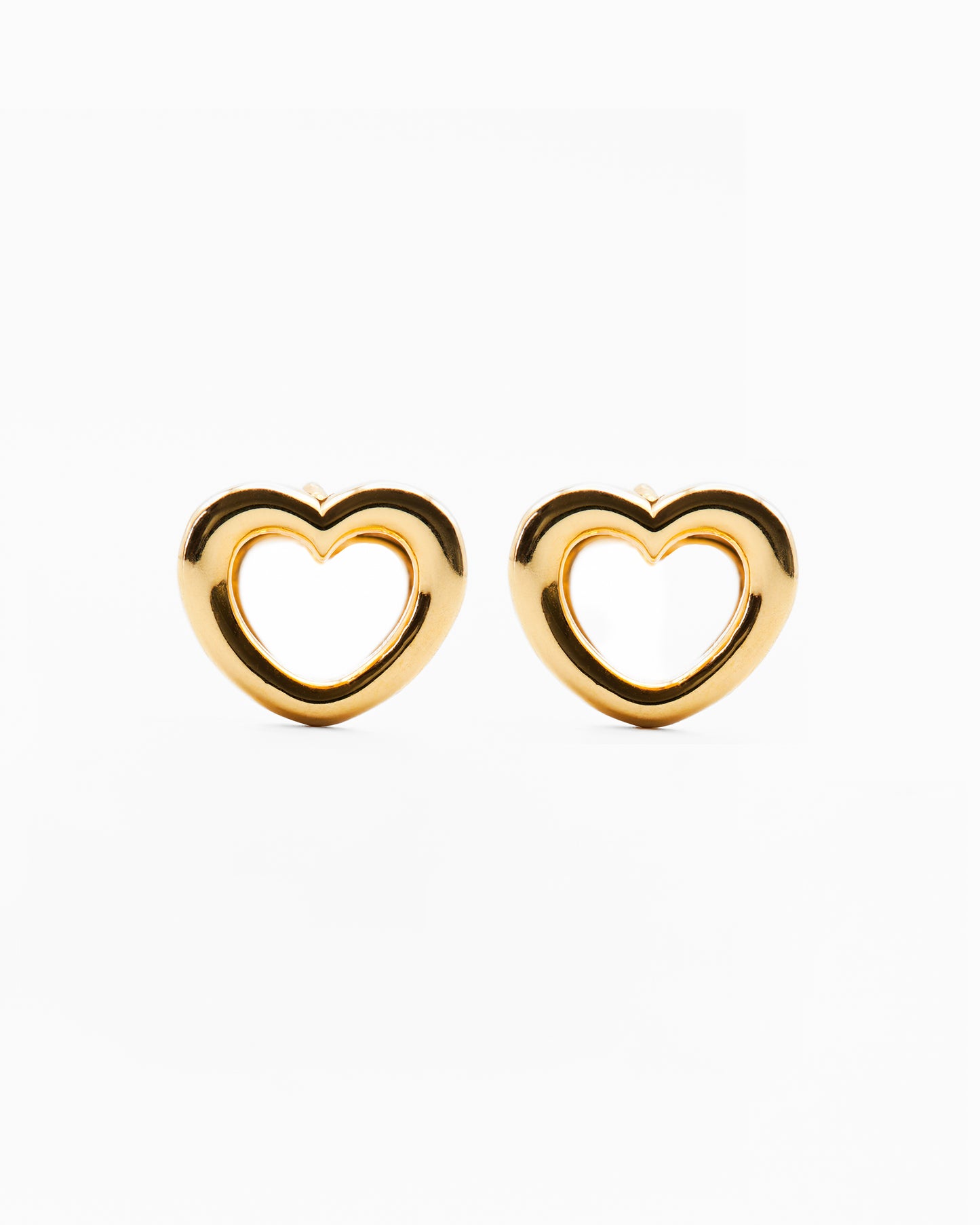 Open Heart Huggie Earring