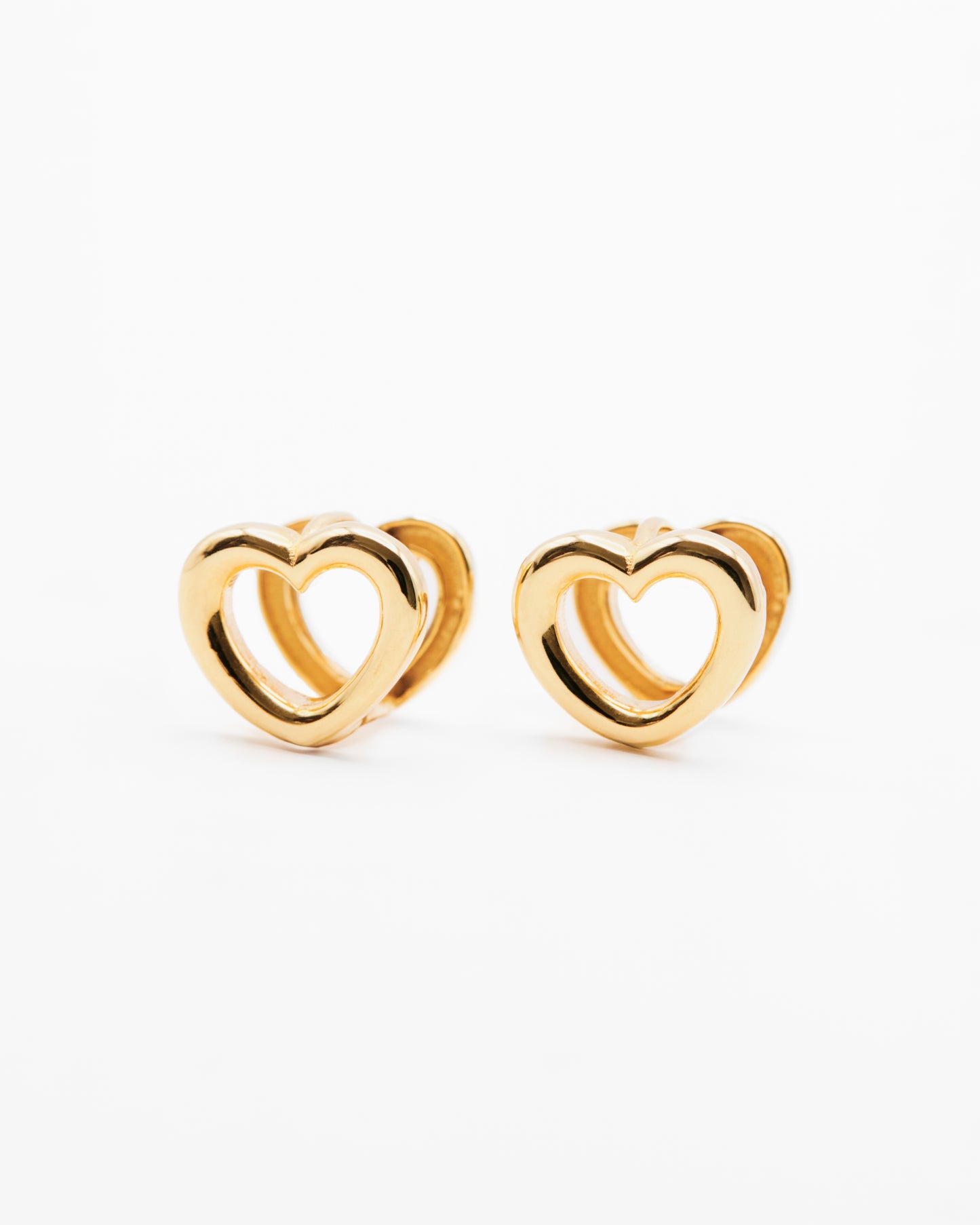 Open Heart Huggie Earring