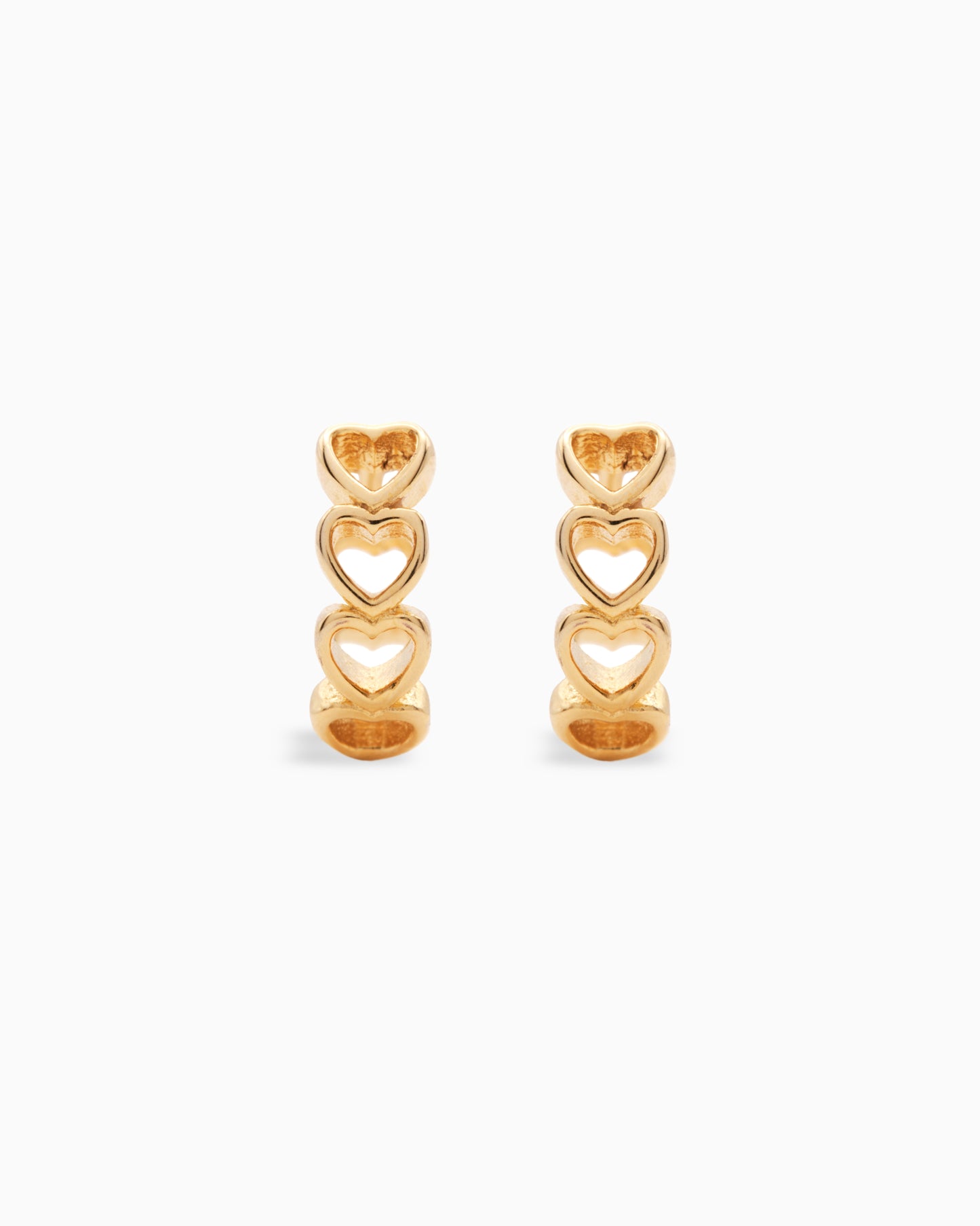 Open Heart Mini Huggie Earring