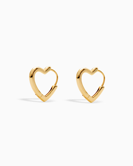 Simple Heart Huggie Earring