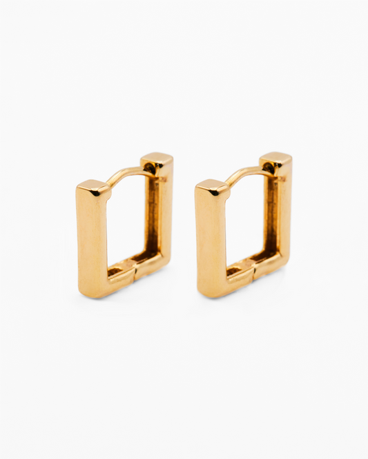 Skinny Square Huggie Earrings