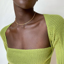 Load image into Gallery viewer, everyday minimal dainty jewelry the one choker chain necklace gold vermeil @chainkyr dalhaejewelry timeless style capsule wardrobe staple minimalist fashion