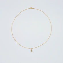 Load image into Gallery viewer, everyday minimal dainty jewelry dalhaejewelry timeless style capsule wardrobe staple minimalist fashion staple fine sterling silver gold vermeil teardrop necklace