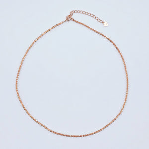 everyday minimal dainty jewelry the one choker chain necklace sterling silver dalhaejewelry timeless style capsule wardrobe staple minimalist fashion rosegold choker necklace