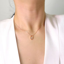 Load image into Gallery viewer, everyday minimal dainty jewelry dalhaejewelry timeless style capsule wardrobe staple minimalist fashion staple fine sterling silver gold vermeil diamond necklace romantic rosegold everyday diamond necklace link necklace delicate cz necklace