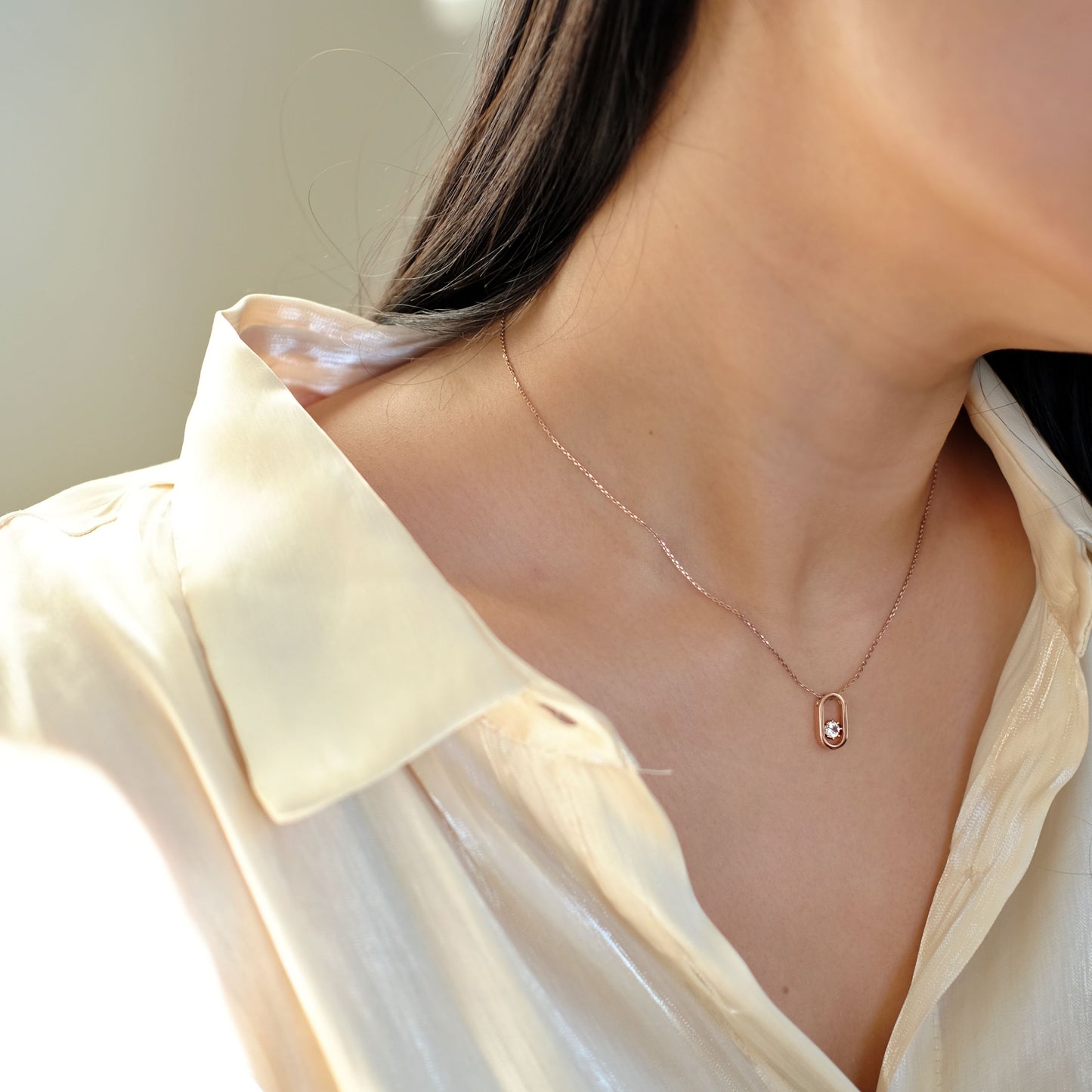 everyday minimal dainty jewelry dalhaejewelry timeless style capsule wardrobe staple minimalist fashion staple fine sterling silver gold vermeil diamond necklace romantic rosegold everyday diamond necklace link necklace delicate cz necklace