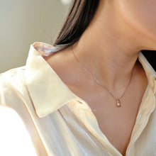 Load image into Gallery viewer, everyday minimal dainty jewelry dalhaejewelry timeless style capsule wardrobe staple minimalist fashion staple fine sterling silver gold vermeil diamond necklace romantic rosegold everyday diamond necklace link necklace delicate cz necklace
