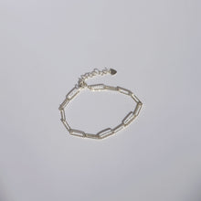 Load image into Gallery viewer, everyday minimal dainty jewelry dalhaejewelry timeless style capsule wardrobe staple minimalist fashion staple luxe link bracelet diamond cut sterling silver 