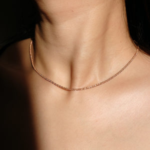 everyday minimal dainty jewelry the one choker chain necklace sterling silver dalhaejewelry timeless style capsule wardrobe staple minimalist fashion rosegold