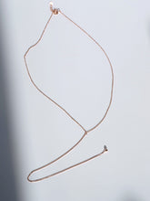 Load image into Gallery viewer, everyday minimal dainty jewelry dalhaejewelry timeless style capsule wardrobe staple minimalist fashion staple lariat long necklace ball drop sleek chic sterling silver gold vermeil rosegold