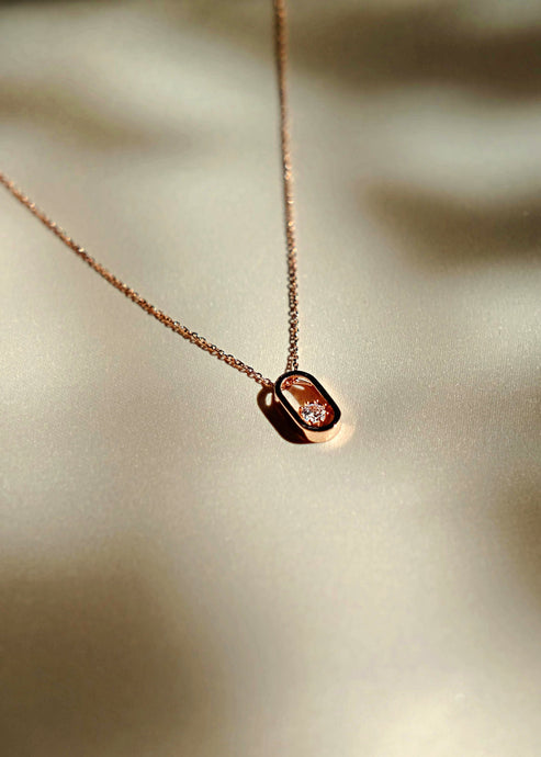 everyday minimal dainty jewelry dalhaejewelry timeless style capsule wardrobe staple minimalist fashion staple fine sterling silver gold vermeil romantic rosegold everyday diamond necklace link delicate cz necklace rose gold