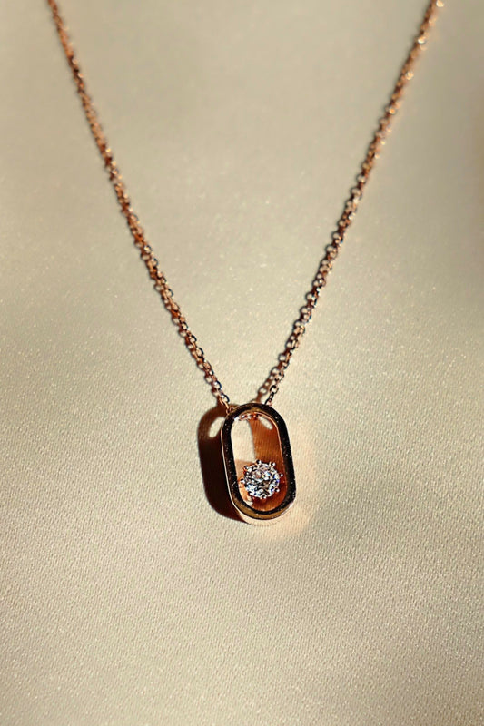 everyday minimal dainty jewelry dalhaejewelry timeless style capsule wardrobe staple minimalist fashion staple fine sterling silver gold vermeil romantic rosegold everyday diamond necklace link delicate cz necklace rose gold