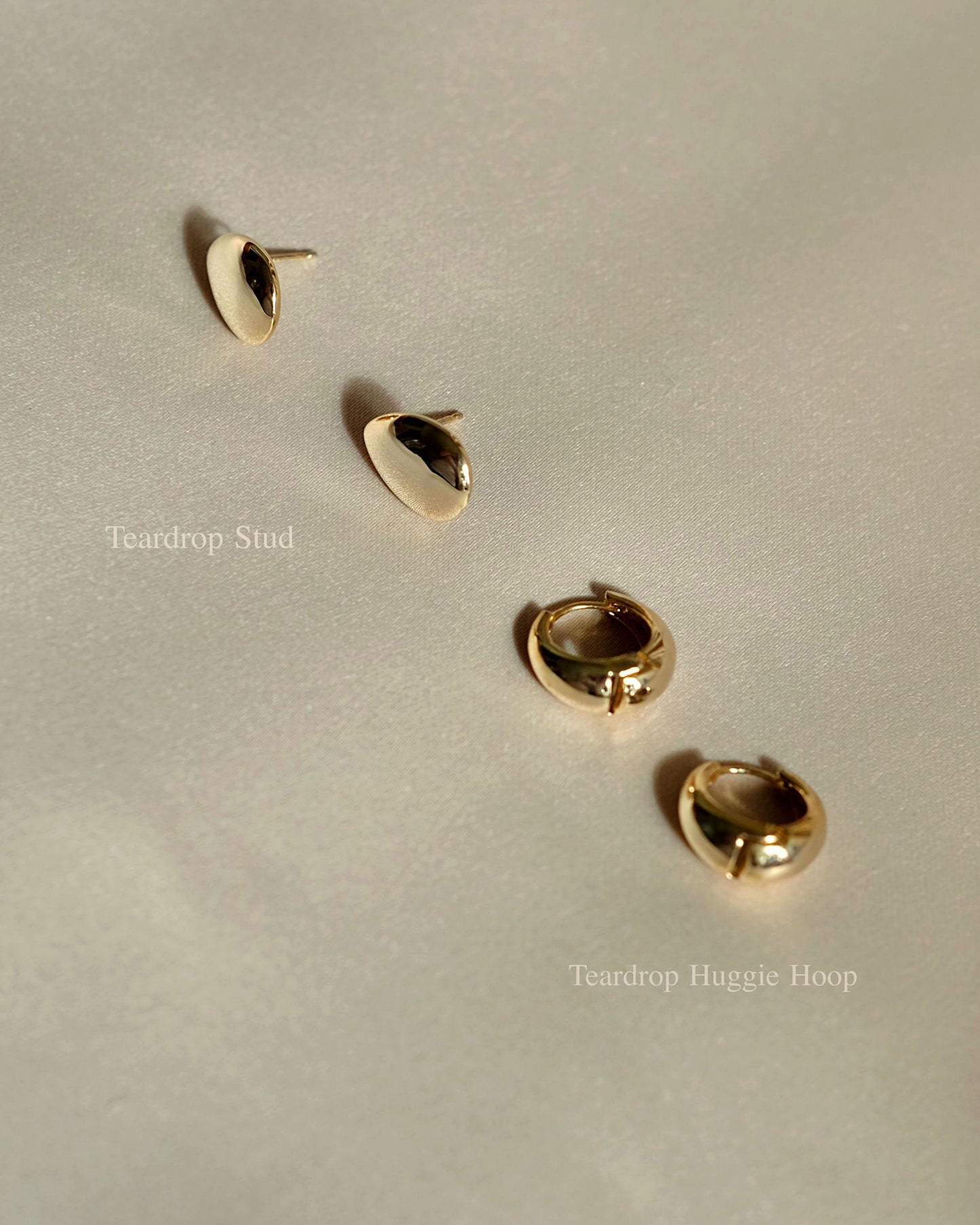 everyday minimal dainty jewelry dalhaejewelry timeless style capsule wardrobe staple minimalist fashion staple fine sterling silver gold vermeil teardrop earrings huggie hoop teardrop stud earrings