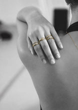 Load image into Gallery viewer, everyday minimal dainty jewelry dalhaejewelry timeless style capsule wardrobe staple minimalist fashion staple sterling silver gold vermeil everyday ring stack double duo line statement ring stackable rings