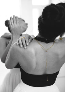 teardrop necklace dalhae jewelry minimal everyday dainty necklace gold silver ballet editorial 